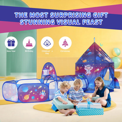 Funbty  3 in 1 Kids Ball Pit with Play Tent and Play Tunnel, Kids Pop Up Tent for Indoor Outdoor, Toys for Boys Girls Babies Toddlers