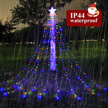 Funbty LED Lights , 8 Modes Christmas String Lights Waterfall Fairy Tree Lights Indoor Outdoor Decor