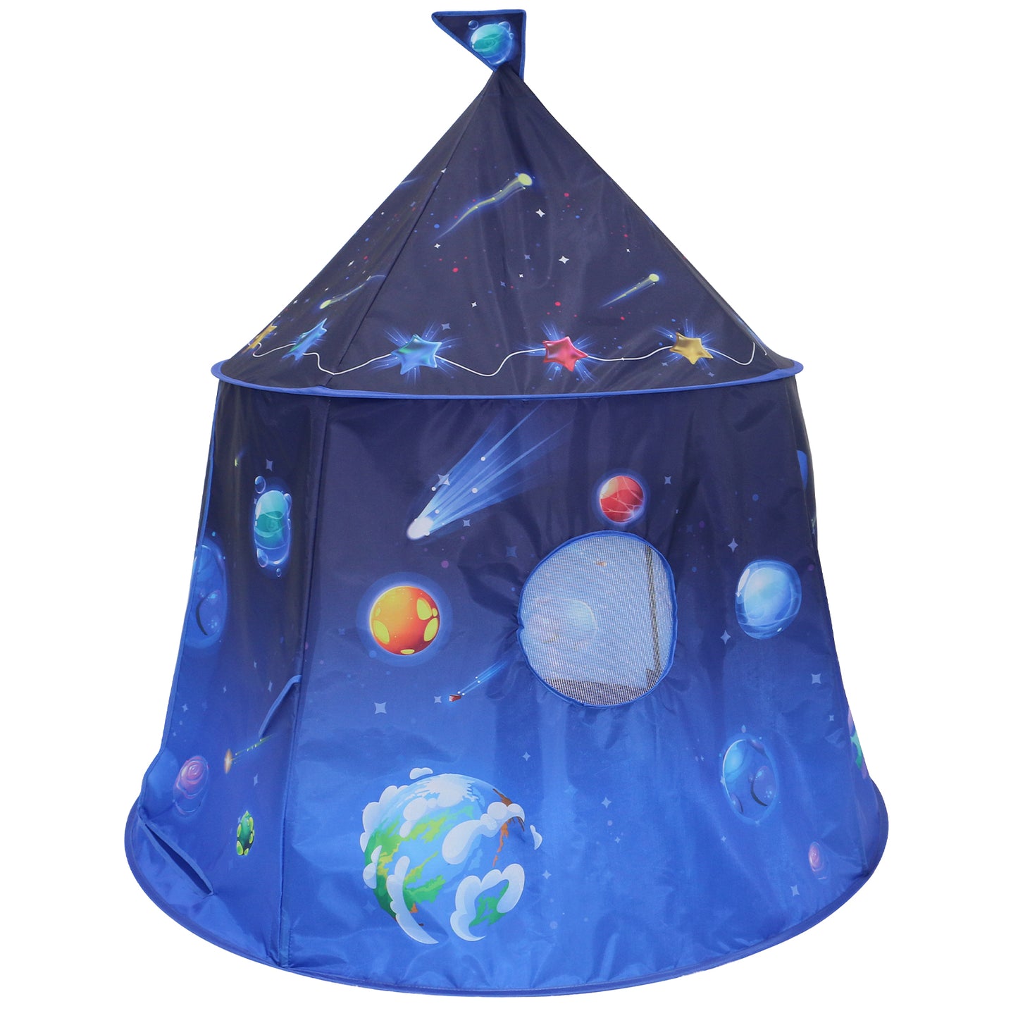 Funbty  Rocket Ship Kids Play Tent, Unique Space and Planet Playhouse Foldable Pop Up Tent Toy for Boys Girls Indoor & Outdoor Children Birthday Gifts