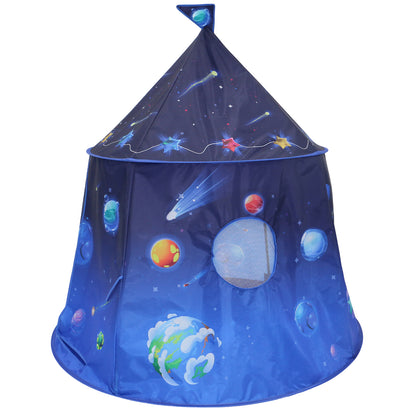 Funbty  Rocket Ship Kids Play Tent, Unique Space and Planet Playhouse Foldable Pop Up Tent Toy for Boys Girls Indoor & Outdoor Children Birthday Gifts